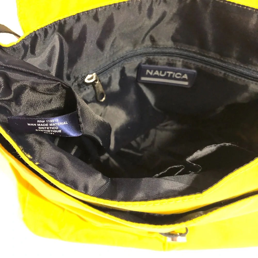 ♻️🆕 Nautica bright yellow Halyard messenger bag (810)